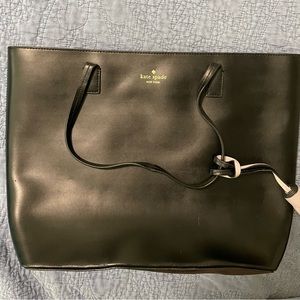 Kate Spade Black Leather Tote Bag